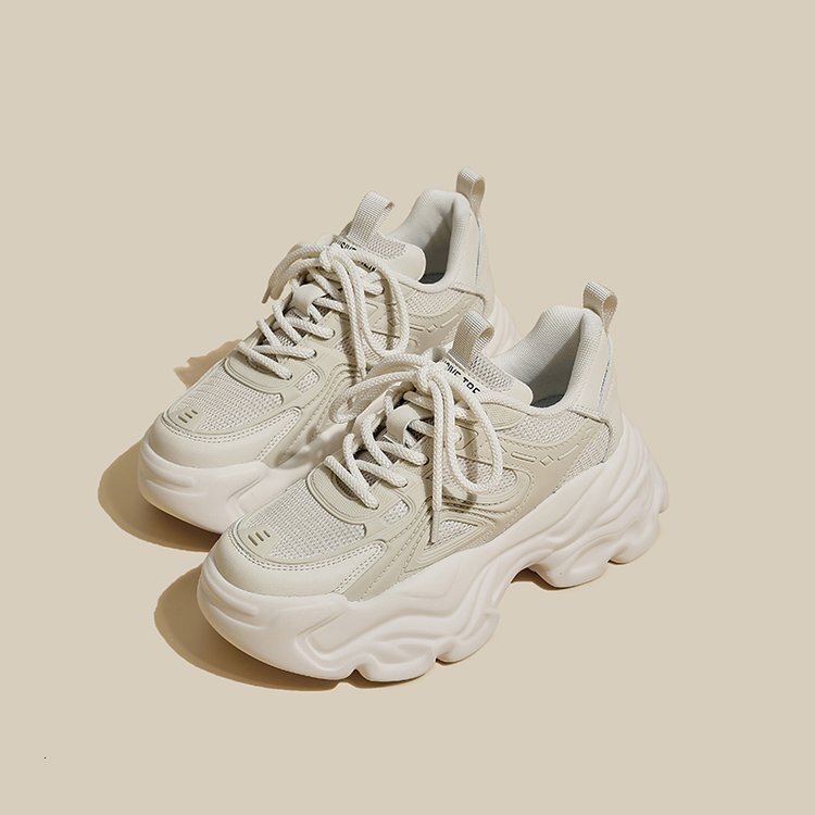 ddmytiger Small and thick soled dad for women new autumn ins trend 7cm height increasing sports running shoes