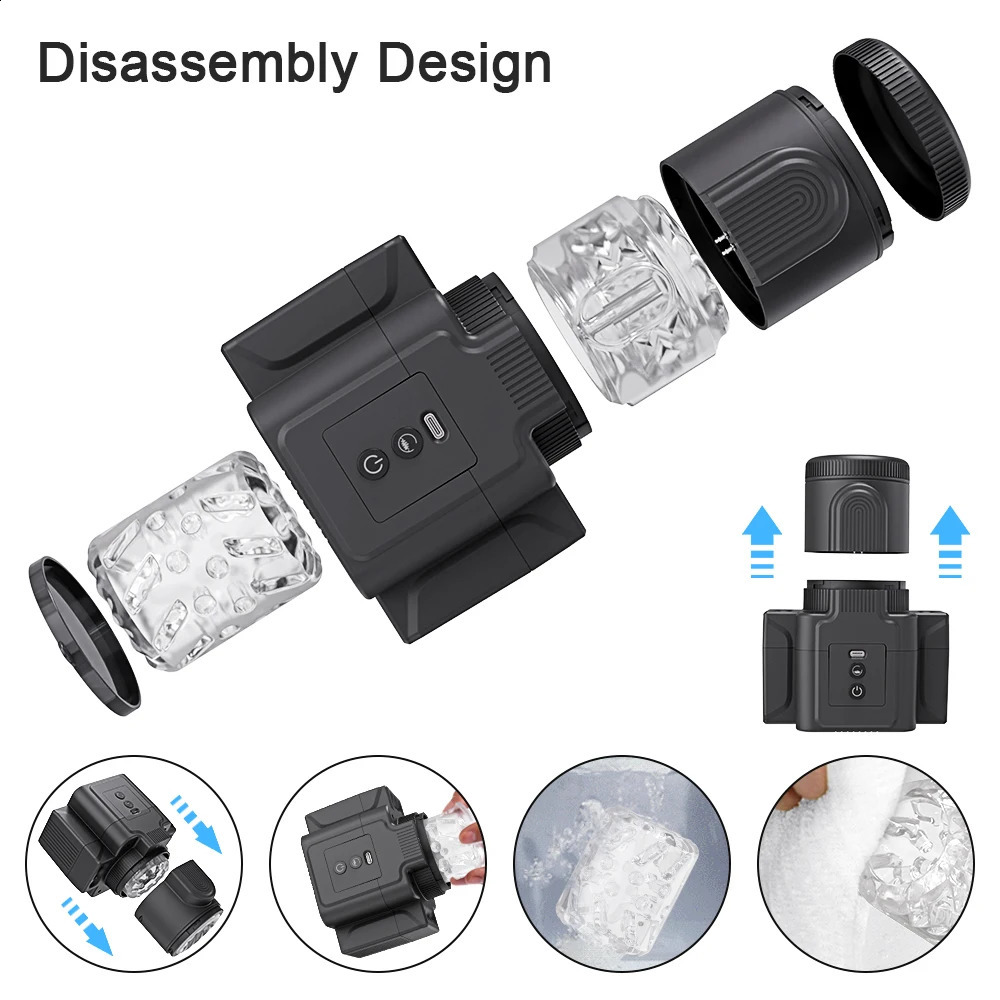Telescopic Rotation Automatic Male Masturbator Piston Vibration Blowjob Machine Men Masturbation Equipment Adult Goods 240914