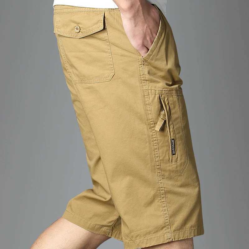 Summer Trend Cargo Shorts Mens Fashion Vintage Knee Length Gym Short Homme Loose Military Side Pocket Pant Sweatpants Male NewX240921