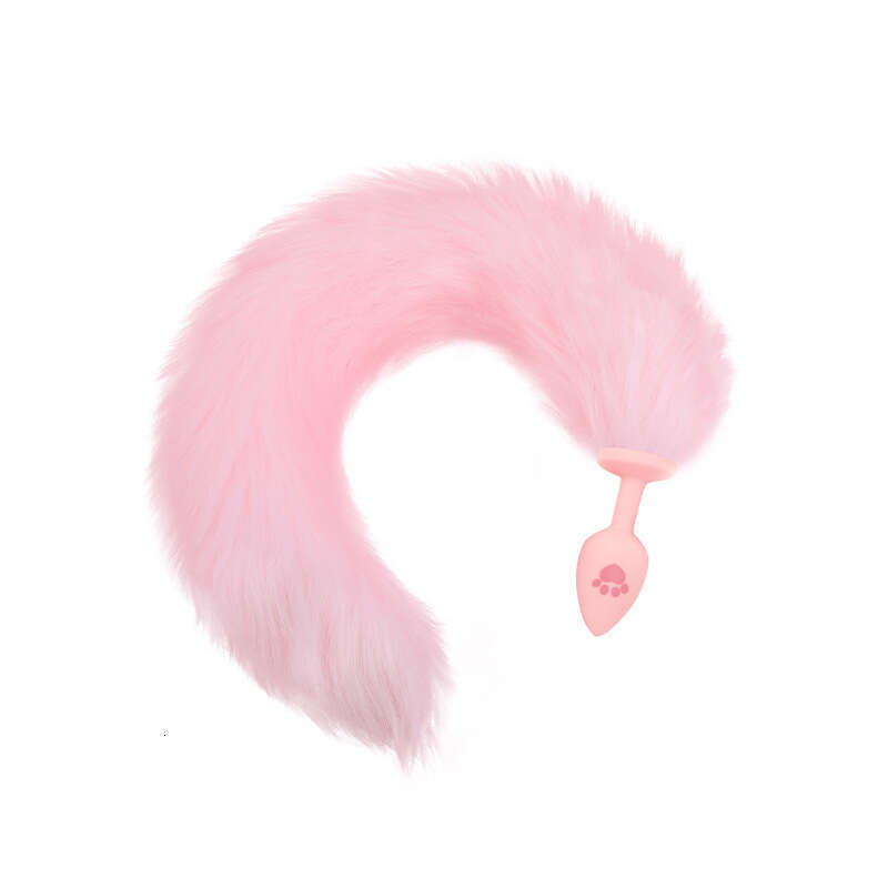 SM sex toy fox tail anal plug cat paw silicone anal plug pink fur ball anal plug alternative adult products