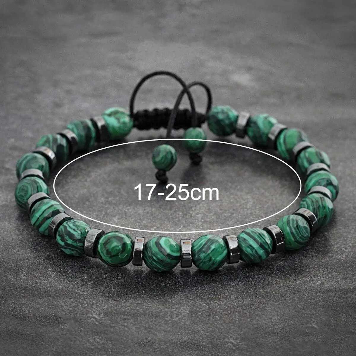4 Styles Fashionable Malachite Bracelet Natural Stone Beads Bracelet for Men and Women Valentines Day GiftX240921