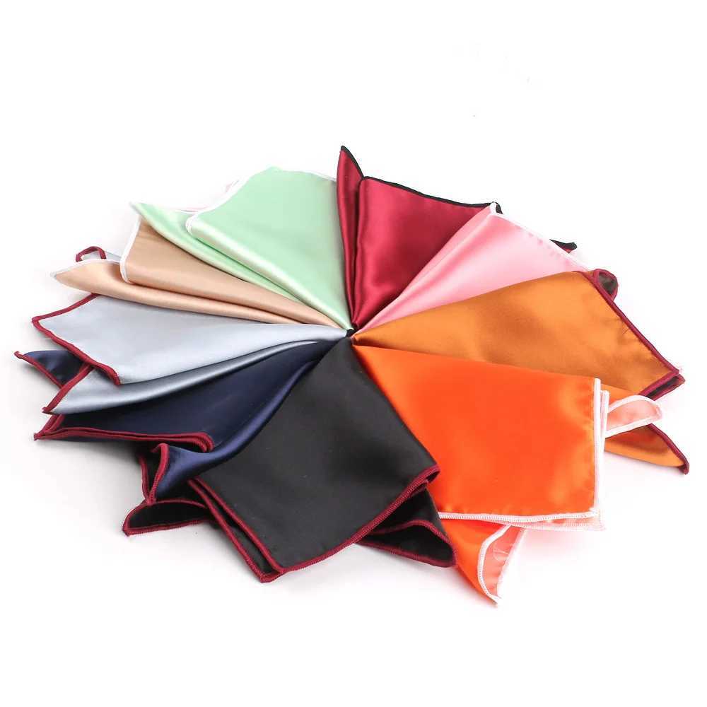 Satin woven pocket square mens solid chest towel Hanji gentleman Hanji mens set handle chief set pocket towel W241213