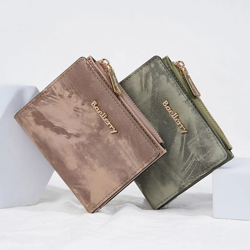 2024 Women's Wallet High Quality Short Retro Wallet Multi Card Coin Wallet PU Leather Women's Zipper Wallet Designer Wallet Free Shipping