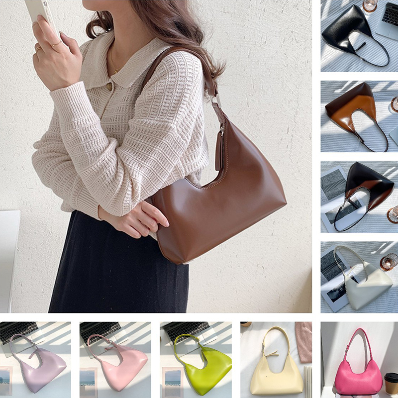 Women's 2023 Brand Designer Zipper Small Handbags Lady Fashion Shoulder Bag PU Leather Casual Hobo Bags