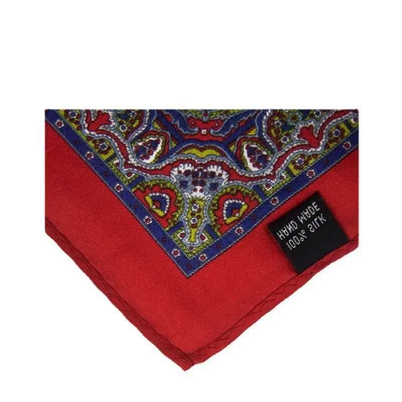 Mens 100% silk pocket square printed real satin small square scarf Mens business suit chest scarf W240921