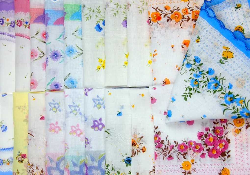 10 Pieces Vintage Handkerchief Hanky Birthday Gift Pattern RandomX240921