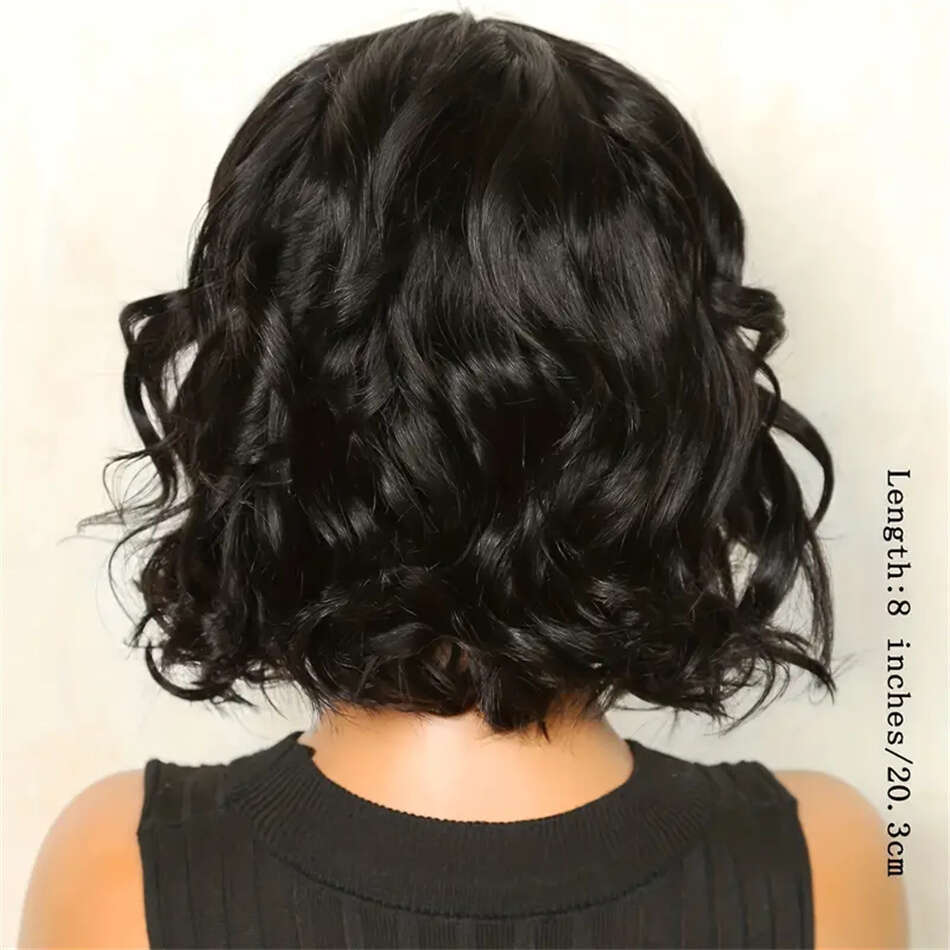 Glueless Bob Body Wave 4X4 Lace Human Brazilian Wigs 100% Natural Hair Wig 180% Density 8-16 Inch