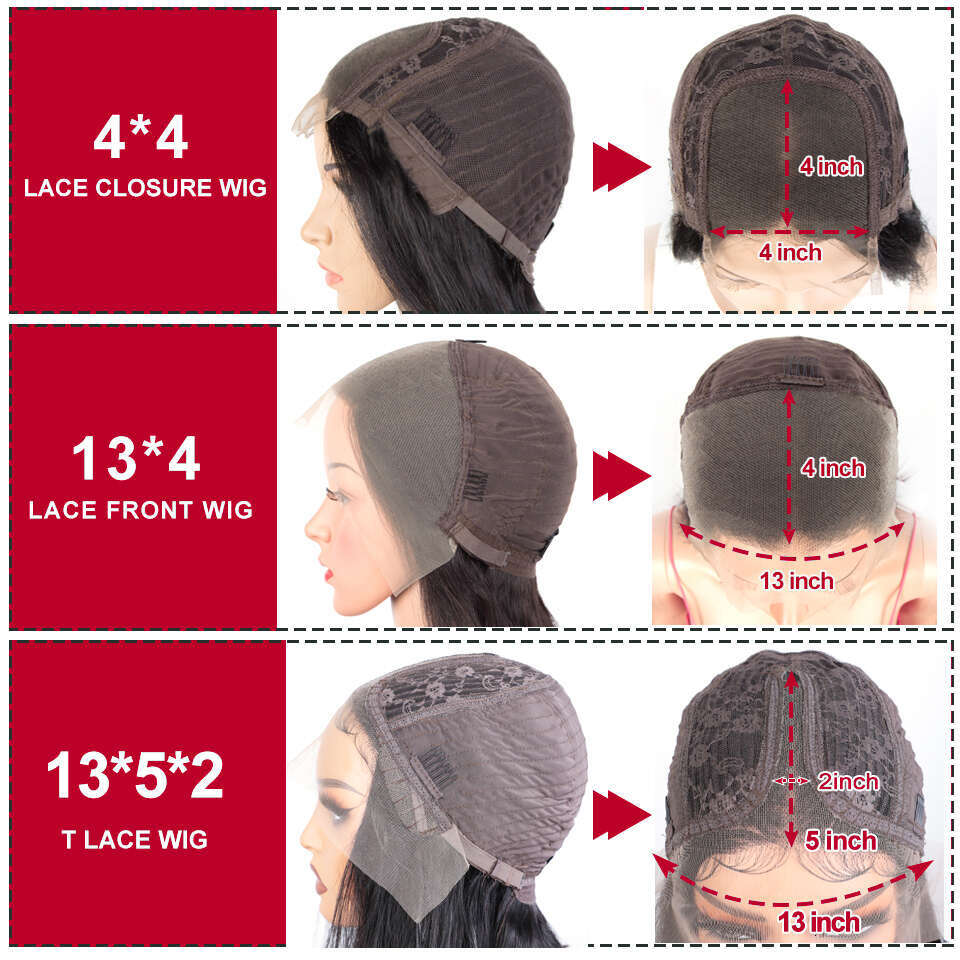 13X4 Front Wig Bone Straight 180% Density Peruvian Remy Human Hair For Black Women Pre Plucked Lace Frontal Wigs