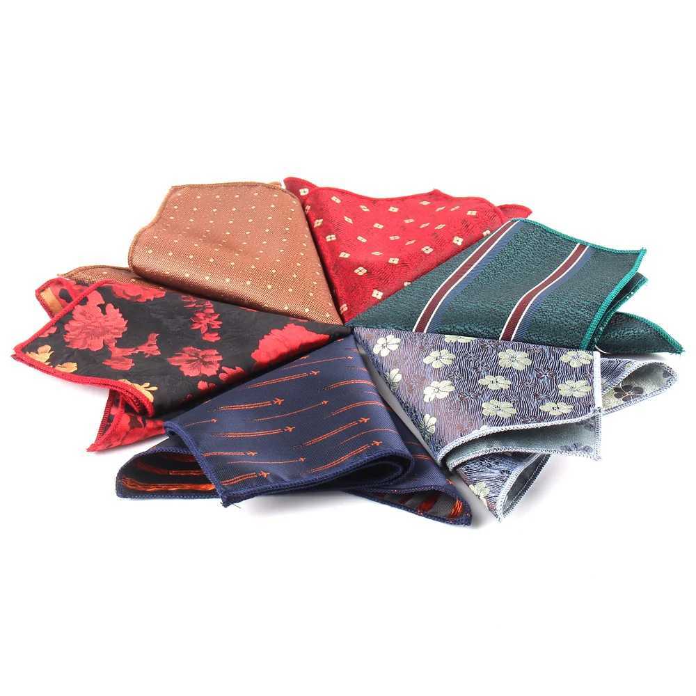 New Floral Pocket Square For Men Chest Towel Wedding kerchief Gentlemen Striped Hankies Mens Handkerchief Striped Pocket TowelX240921