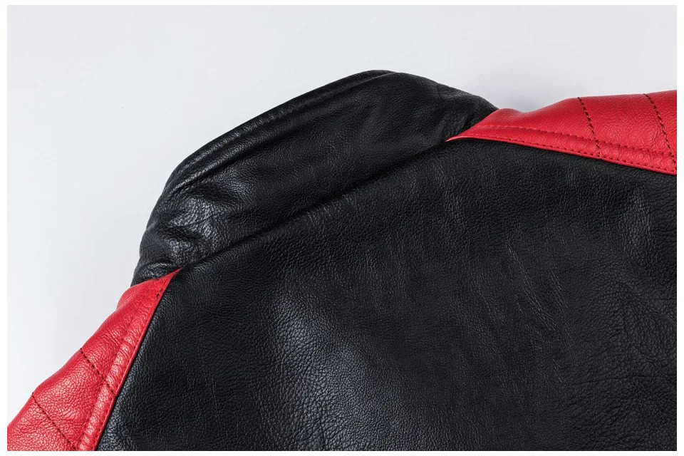 New Autumn Winter Mens PU Leather Jacket Male Leisure Motorcycle Standing Collar Bicycle Warm Wool Ing Coats 5Xl