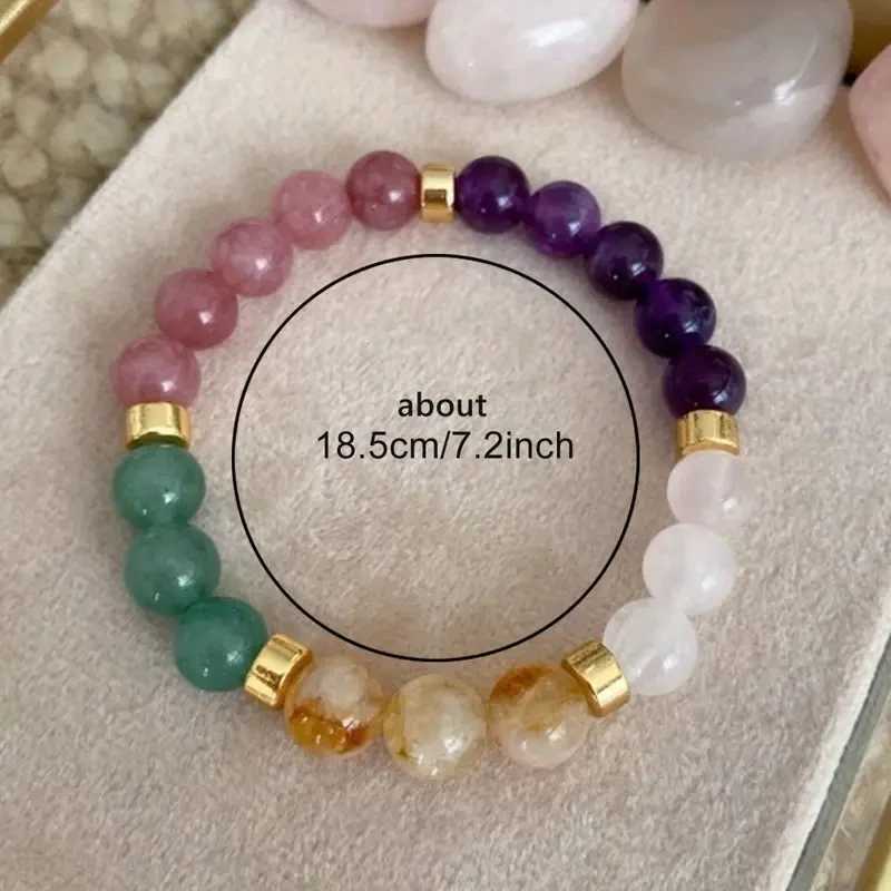 Good Luck Bracelets For Women Natural Stone Tiger Eyes Amethyst Beaded Bracelet Cute Elegant Jewelry Gifts For Mom Or FriendsX240921