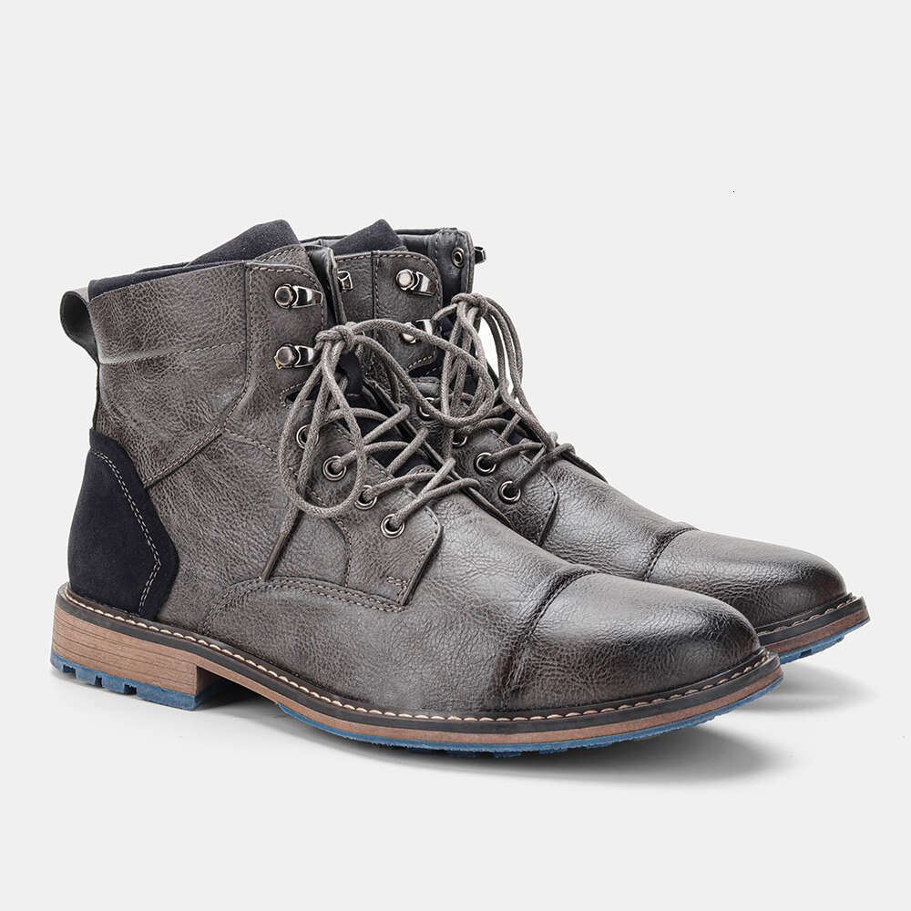 7-13 Ankle Size Boots For Hot Men Men's Leather Boots Brand Boot For Men #Al605 's #Al605