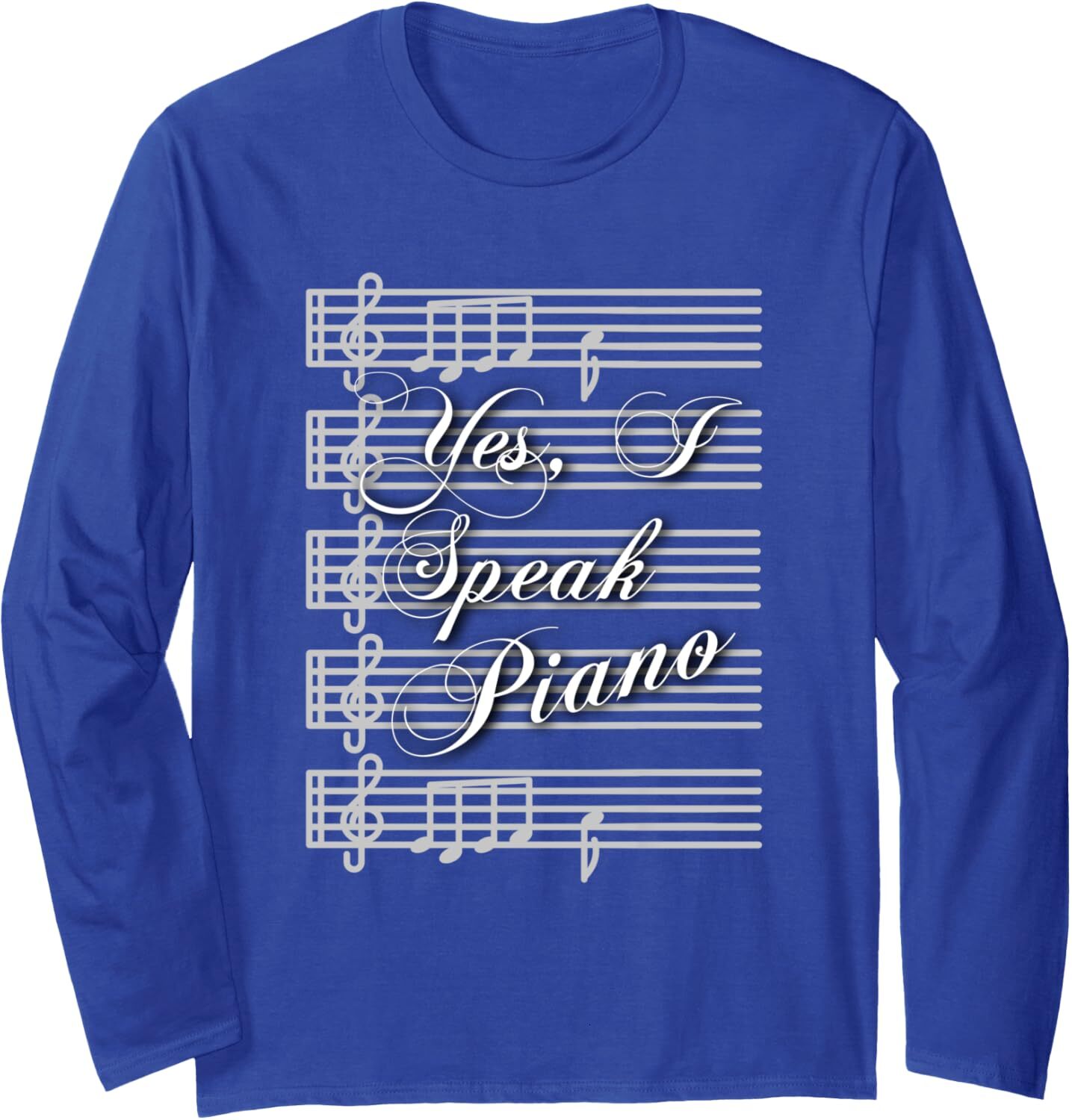 Long Sleeve Shirts for Men sweatshirt Yes I Speak Piano Funny Musician Music Lover Gift Long Sleeve Tee Streetwear Casual tops clothes