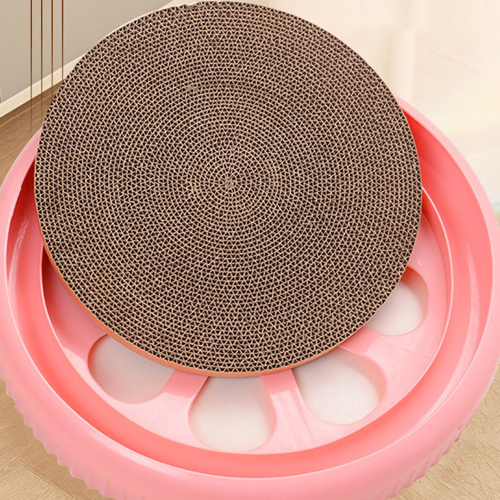 Halloween Cat scratch board replacement core wear-resistant to scratch round corrugated paper