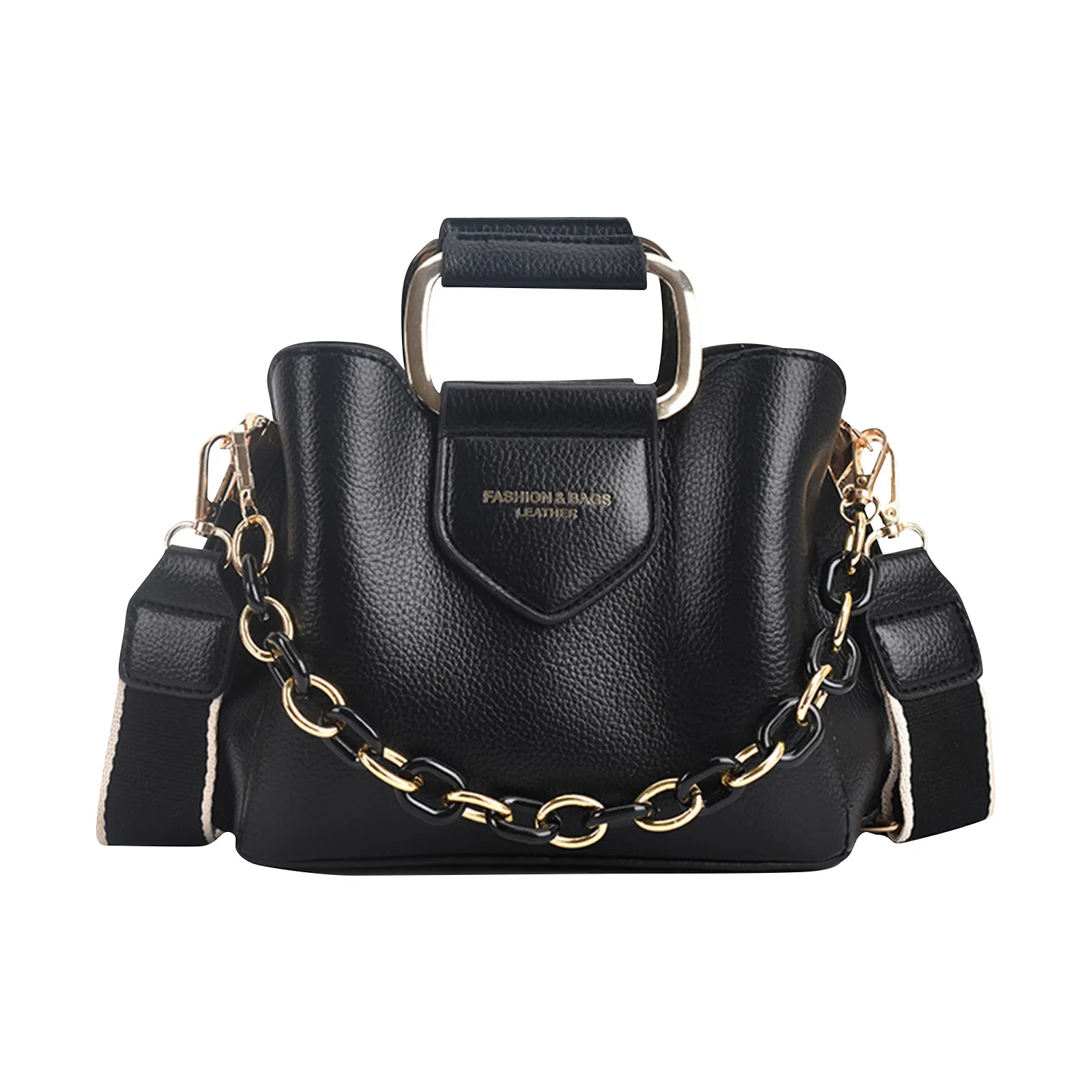 Solid Acrylic Chain Pu Vertical Pillow Bag TLXT Trend Personalized One Shoulder Crossbody Bag Women's Bag