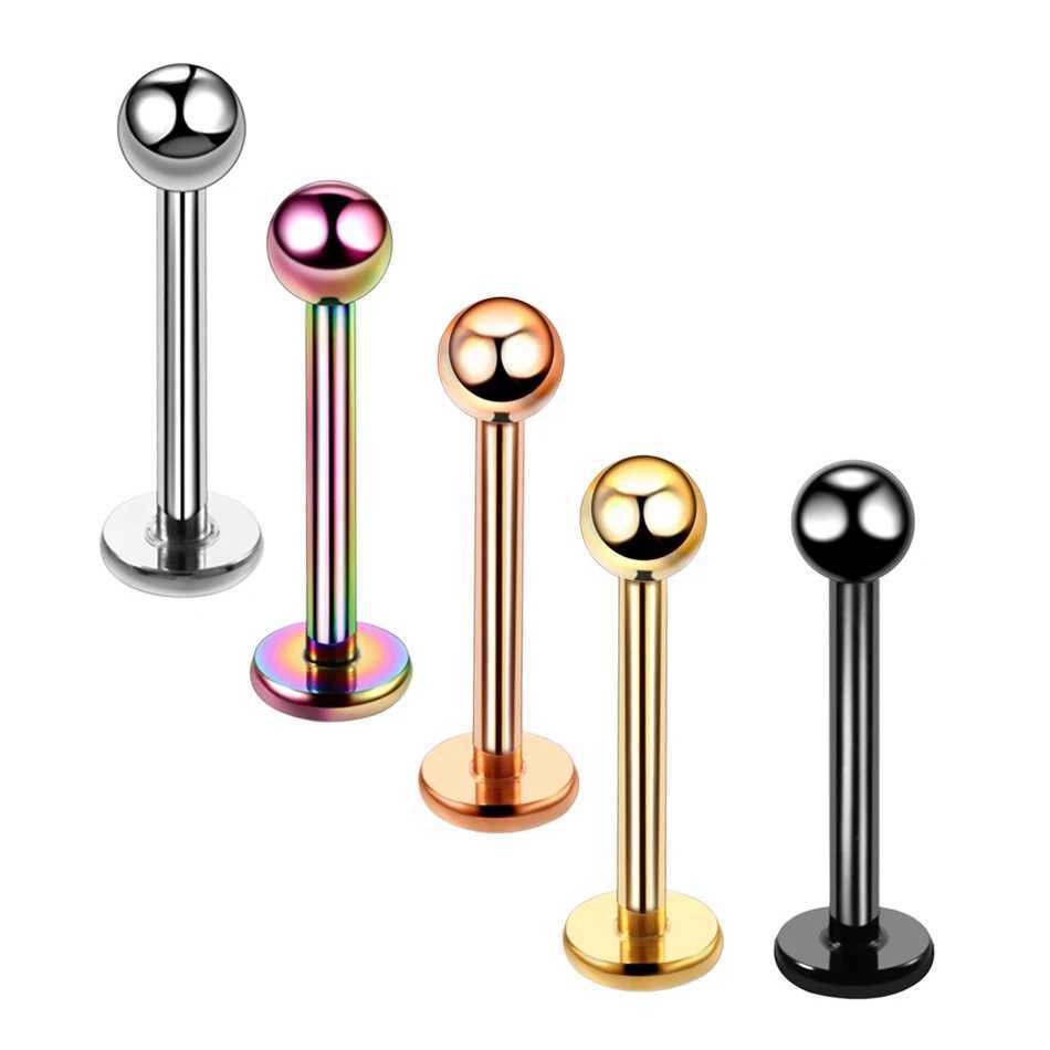 New Fashion 1PC G23 Titanium Colorful Ball Labret Stud Lip Rings Piercing 16g Ear Cartilage Tragus Sexy Girls Jewelry Y240921