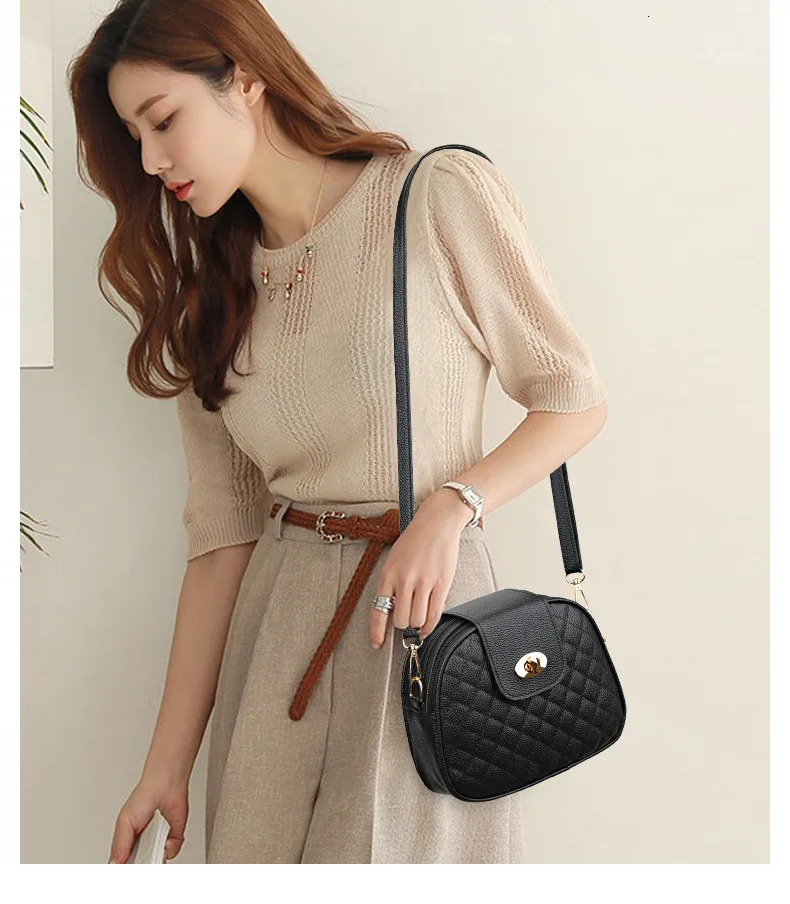 2024 New Fashion Small Square Messenger Texture gge Versatile Korean Edition Three Layer Single Shoulder Crossbody Bag
