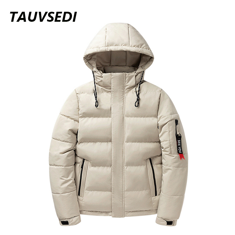 New Winter Warm Thick Waterproof Hooded Parkas Jacket Coat Mens Fashion Solid Casual Windproof Jackets Outwear Male