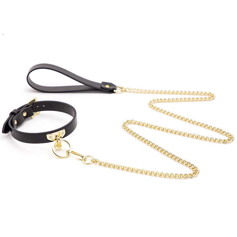 SM Prop PU Leather Sex Traction Collar SM Training Female Dog Neck Cover T-shaped Sex Collar Alternative Adult Products