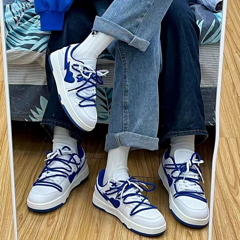 Men's & Women's Designer Haze Blue Love Casual Shoes: Breathable 2024 Platform Sneakers dh912272421