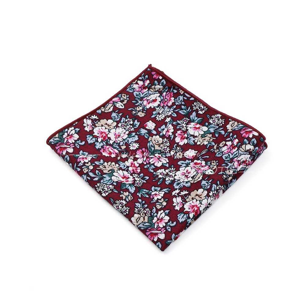 New leisure Cotton Flower Hankerchief Wedding Suit Hankies Casual Mens Pocket Square Handkerchief For Wedding Accessories GiftsX240921