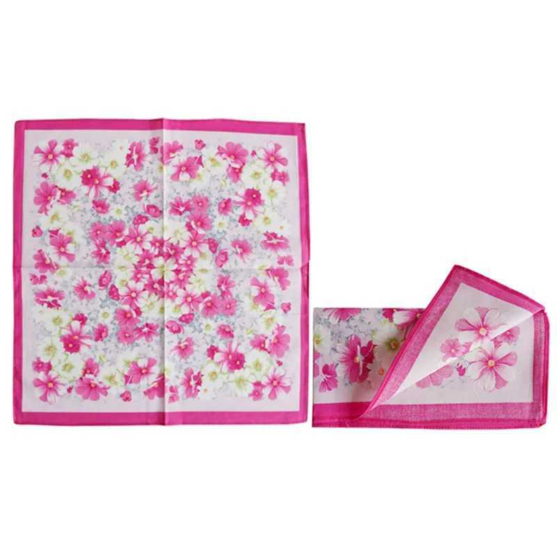 3Pcs 43x43cm Square Printed Womens Handle Retro Cotton Towel Mothers Day Gift W240921
