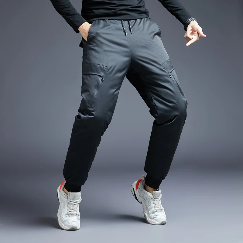 Winter 90% White Duck Down Pants for Men Quality Thick Warm Waterproof Snow Pants Man Down Padded Trousers Pencil Pants PT-487 240913