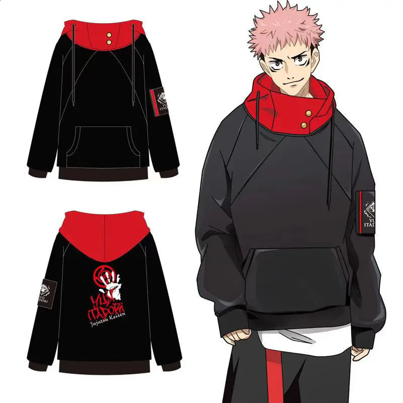 Anime Gojo Satoru Itadori Yuji cosplay costume sportswear adult unisex zipper jacket casual hooded jacket pants set 240921