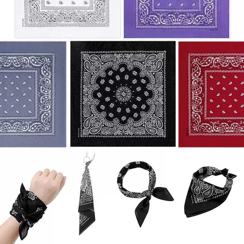 Dance Headscarf Hiphop Fashion Headwear Pattern Sports Headband Square Mens Hand drawn Headband W240921