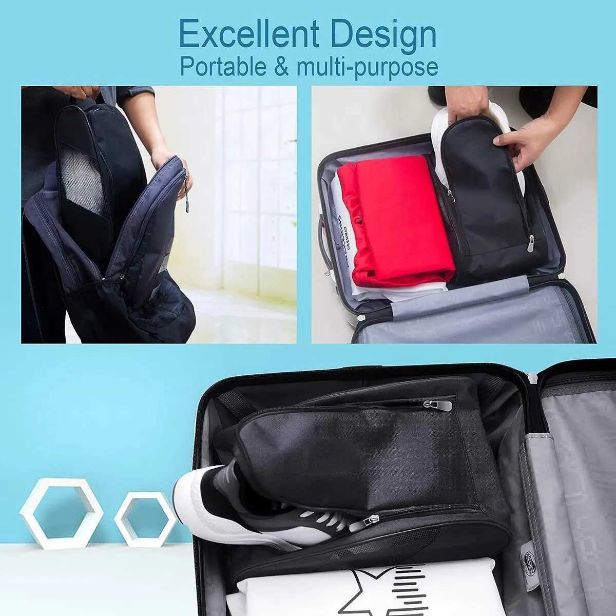 Portable football boot bag golf football shoe bag W240921