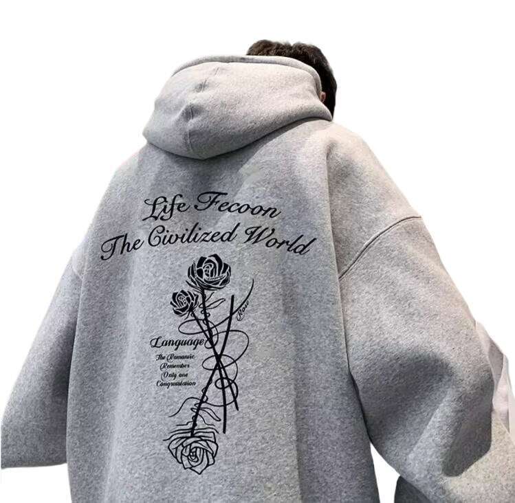 Popular Heavy Weight Hooded Sweater For Men In Autumn And Winter New High-Quality Tiktok Popular Loose Oversized Men's Coat