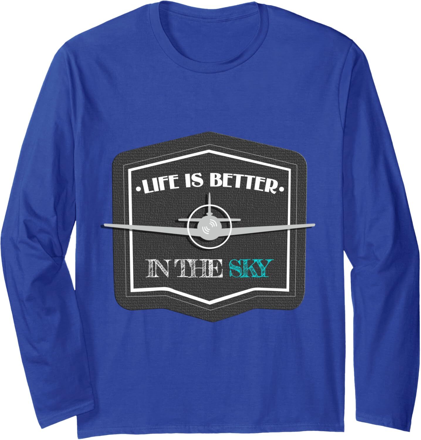 Long Sleeve Shirts for Men sweatshirt Life Is Better In The Sky Flying Airplane Pilot Gift Long Sleeve Tee Streetwear Casual tops clothes