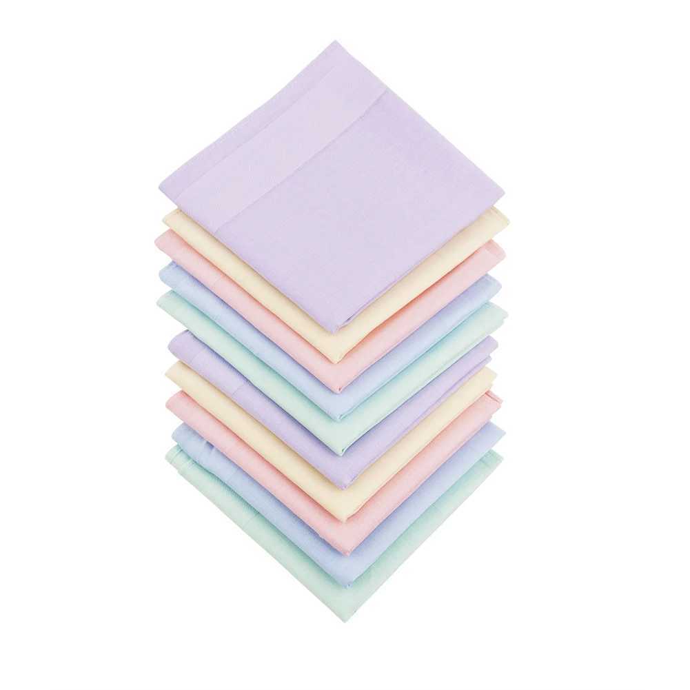 10 candy colored handles solid square handles mixed colors pure cotton comb handles 40 X 40cm W240921