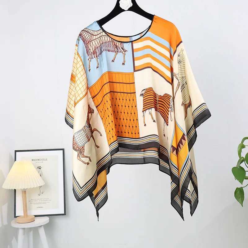 Poncho Pullover Shawl Sun Protection Scarf new paradigm scarf paired with loose summer sun protection casual clothing P11 W240921