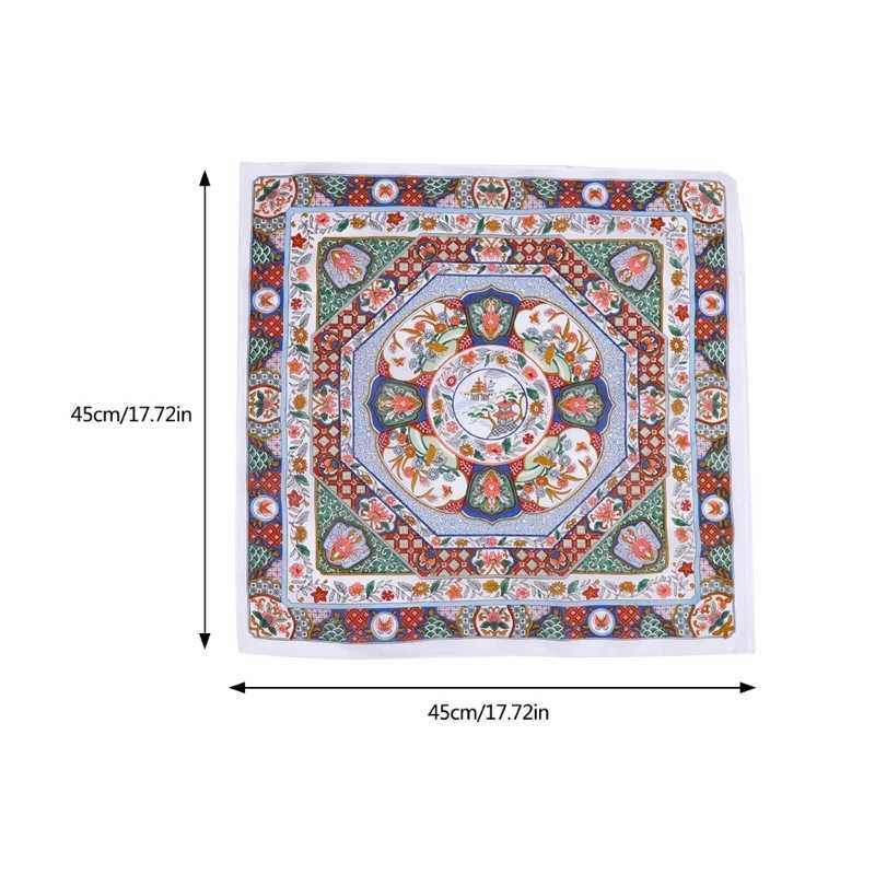 High Absorbent Handkerchiefs Set Square Towel Neck Scarf Flower Printing Hankies Sweat Wiping Towel Pocket Square 12PCSX240921