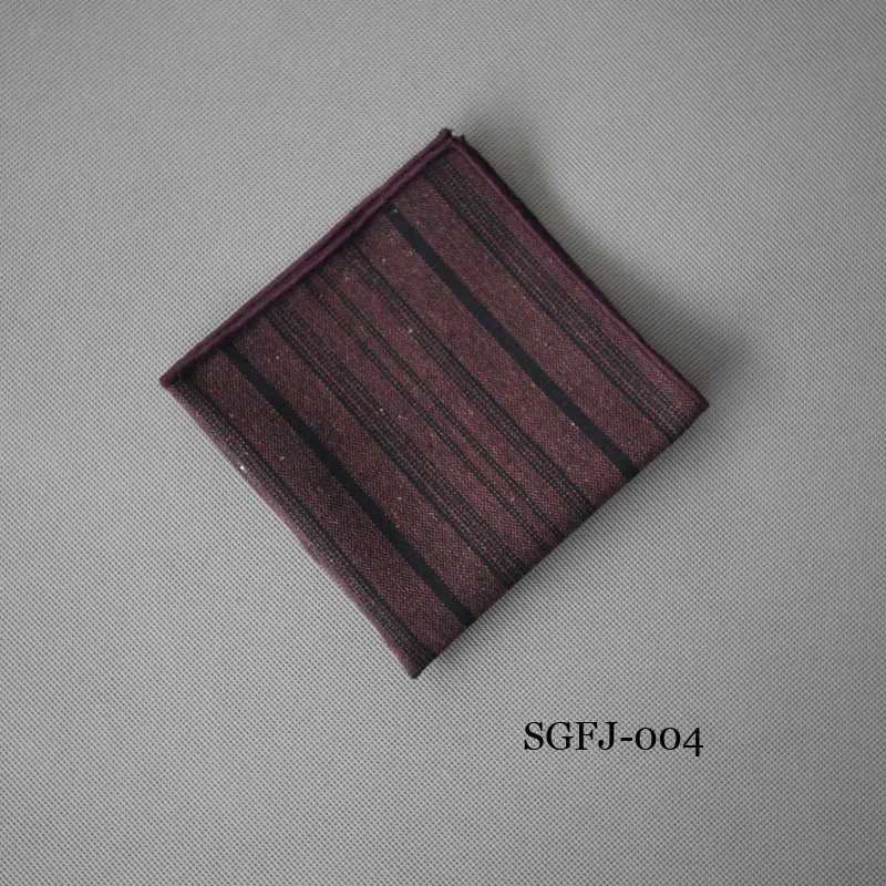 24*24CM Mens Cotton Suit Pocket Square Plaid Striped Plain Handkerchief Simple Casual Towel Bridegroom Wedding Banquet HankyX240921