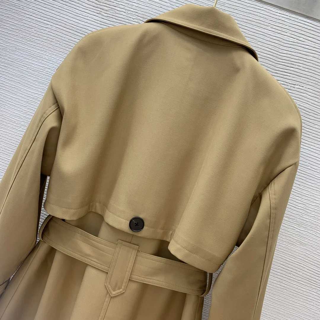 2024 Early Autumn New Style Womens Fashion Embroidery Personality Design Zipper Lapel Long Trench Coat Jacket 43-0350X240921