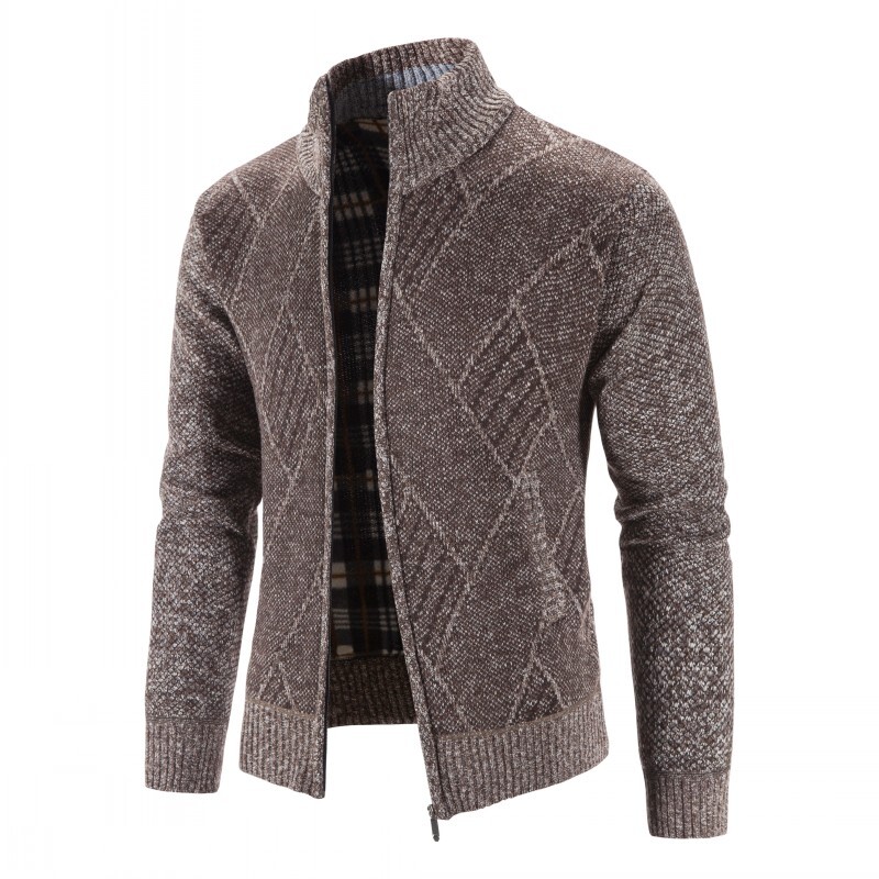 Winter Jackets Men Sweatercoats High Quality Male Stand-Up Collar Casual Cardigans Slim Fit Warm Sweaters Size 4Xl