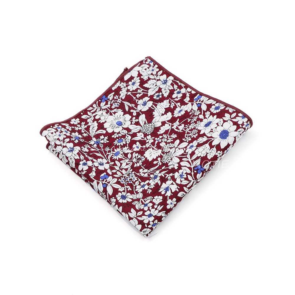 New leisure Cotton Flower Hankerchief Wedding Suit Hankies Casual Mens Pocket Square Handkerchief For Wedding Accessories GiftsX240921
