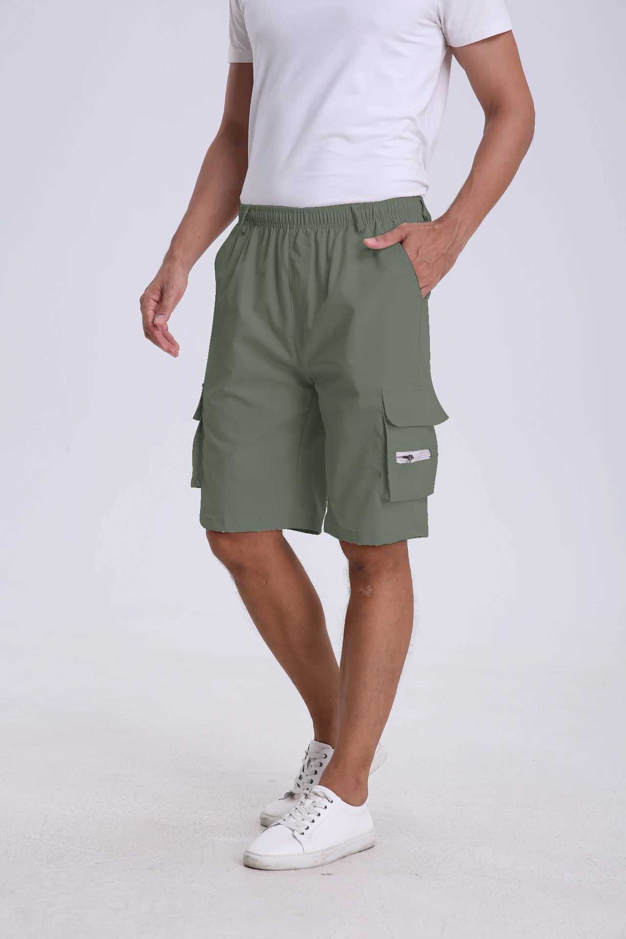 Mens Military Cargo Shorts Big Multi Pocket Sports Casual Outdoor Hiking Relaxed Fit Cotton Shorts Trousers Plus Size for MaleX240921