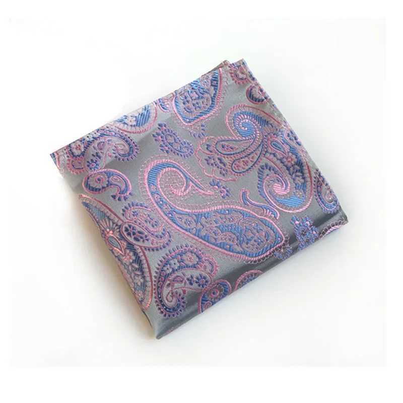 Classic Paisley Floral Anchor Handkerchief Silk Satin Mens Hanky Fashion Classic Wedding Party Pocket Square HankyX240921