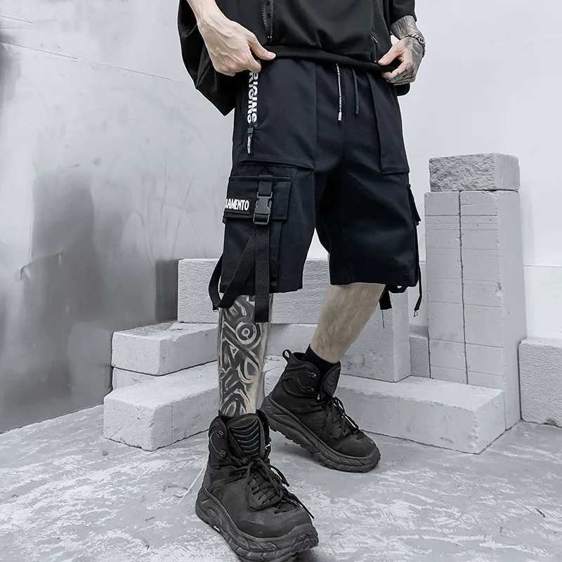 Summer Shorts Men Harajuku Streetwear Casual Mans Cargo Shorts Fashion Techwear Japanese Korea Hip Hop y2k Punk Male ClothingX240921