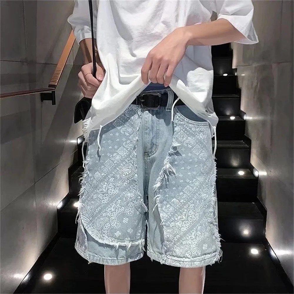 Denim Shorts Men Summer Jeans Shorts Cargo Shorts Fashion Streetwear Short Pants Male pantalones hombre y2k streetwear clothing 240921