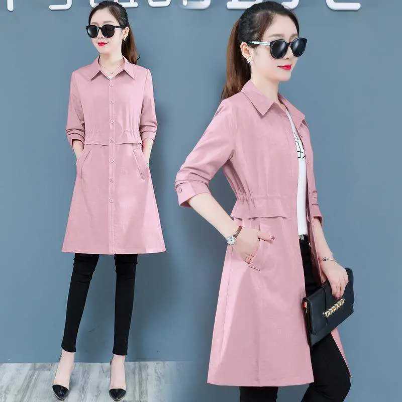 New Spring Autumn Womens Jacket Lining Large Size Loose Casual Hooded Outwear Mother Wear Solid Windbreaker Coat 5XL H24X240921