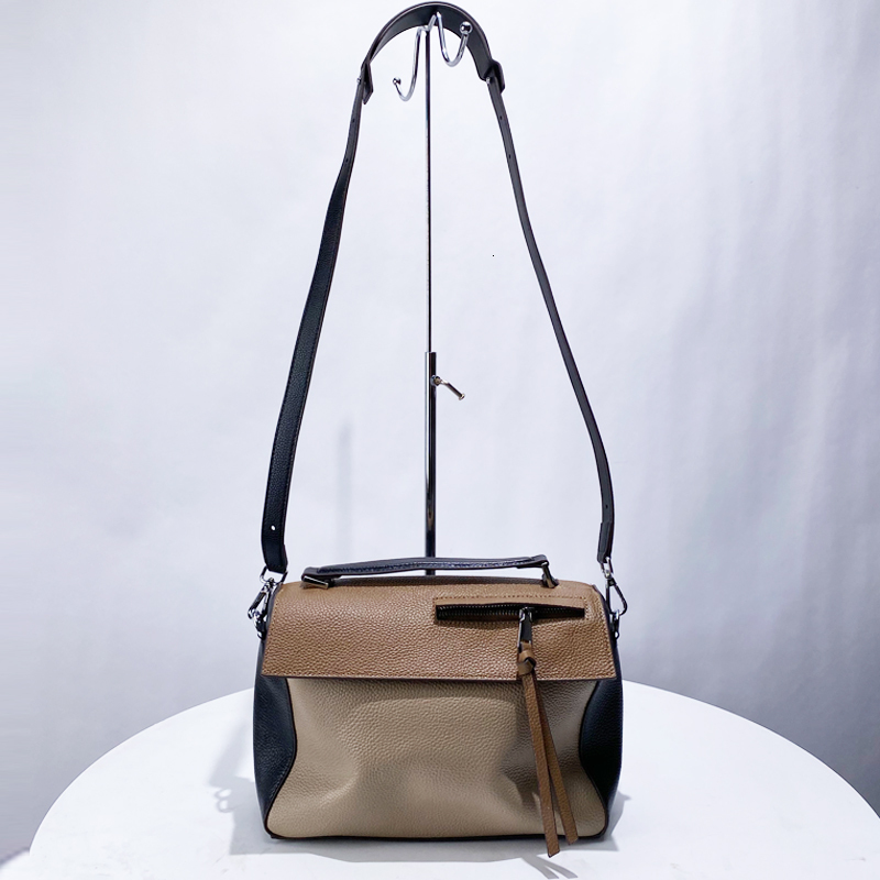 Genuine Leather Messenger Bags For Women Designer Handbag And Purses 2024 New In England Style Cowhide Crossbody Shoulder
