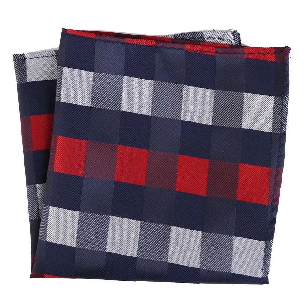 Luxury Mens Handkerchief Striped Checkered Plaid Woven Hankies Polyester Hanky Business Pocket Square Chest Towel 25*25CMX240921