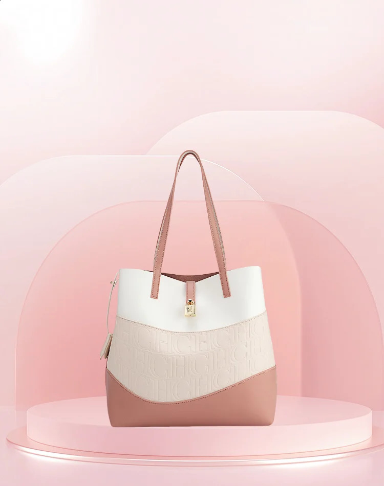 CHHC womens bucket bag color large capacity single shoulder handbag fashionable and simple 240919