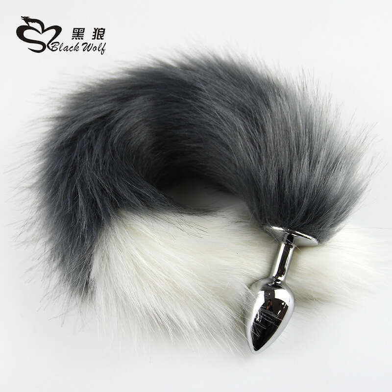 SM Sex Toys Double Color Tail Anal Plug Metal Anal Plug Adult Products Female SM Alternative Toys Masturbation Utensils