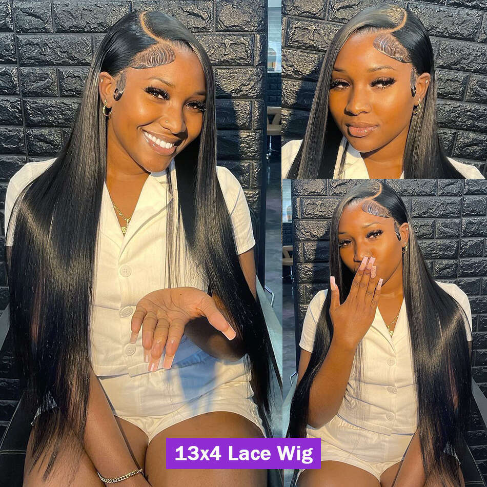 Bone Straight Front Wigs 13x4 13x6 Glueless Cheap Human Hair No Glue 4x6 5x5 Lace Closure Wig 180 Density