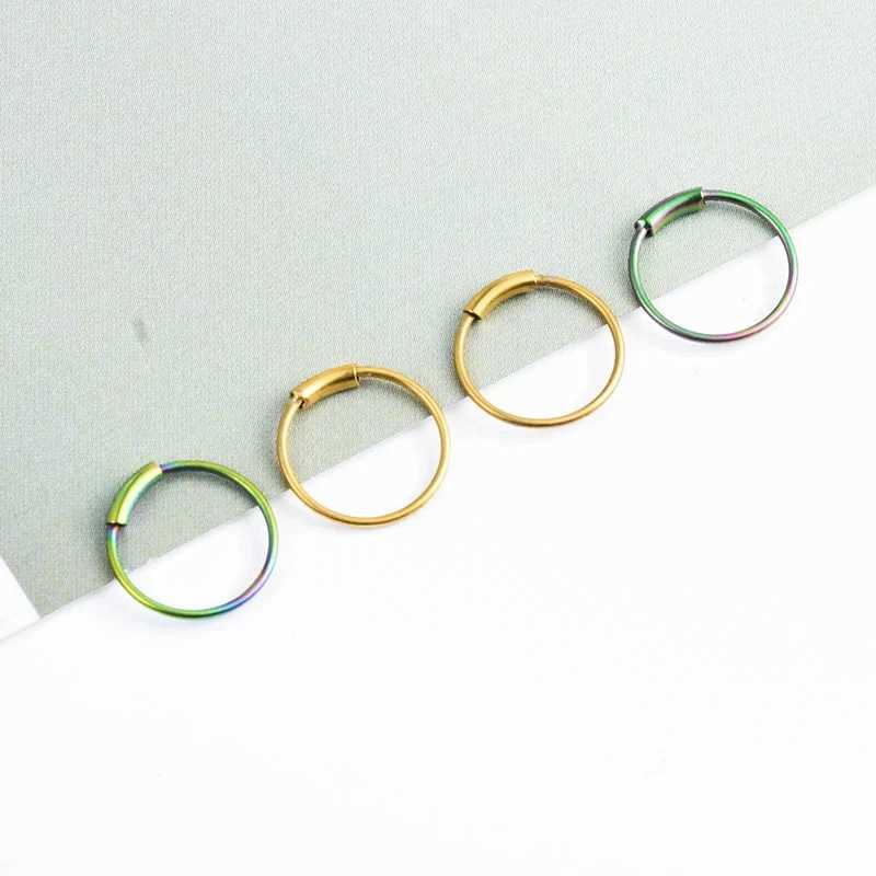 Fashion Surgical Steel Nose Hoop Nose Ring Stud Punk Style Body Piercing Jewelry Nose Lip Cartilage Tragus Helix Ear Piercing Y240921